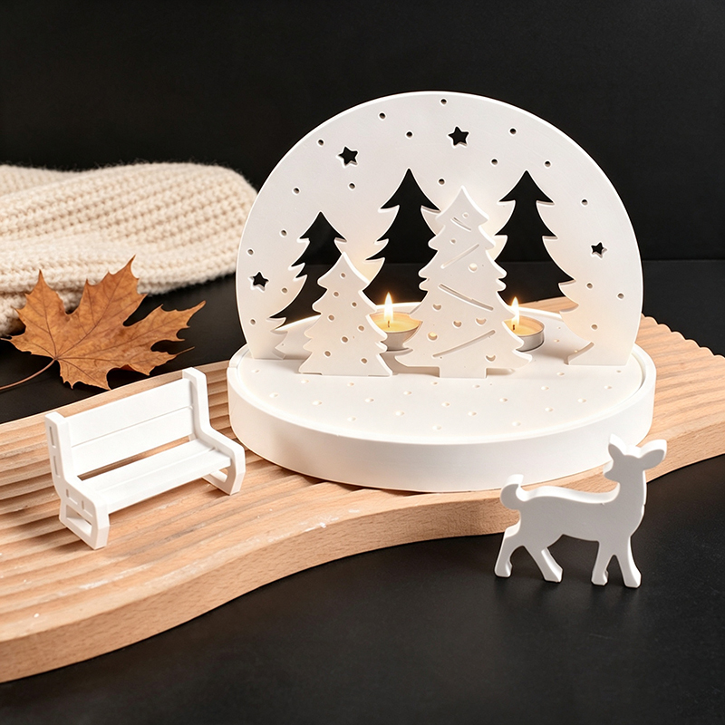 Candle Making Kit - Christmas Elk Tealight Candle Holder Silicone
