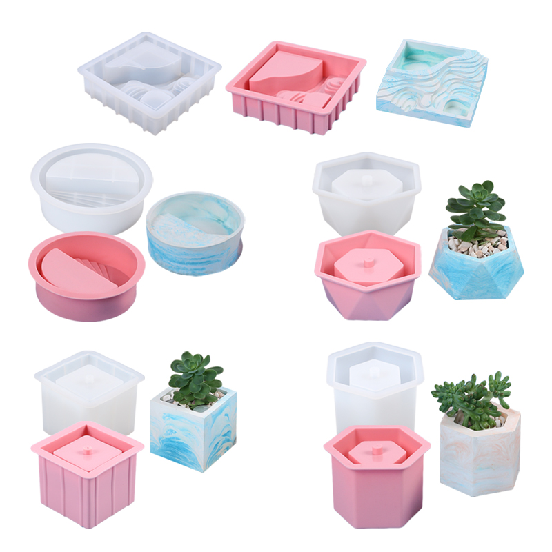 Candle Making Vessels - Succulent Flowerpot Silicone Mold Planter Vase