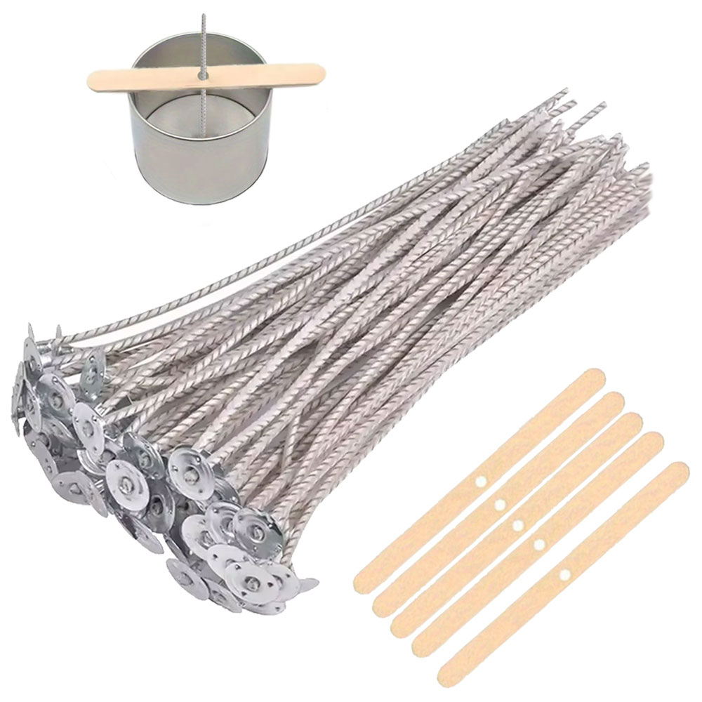 Candle Making Homewood - 55pcs Flower Candle Wick Wood Stick