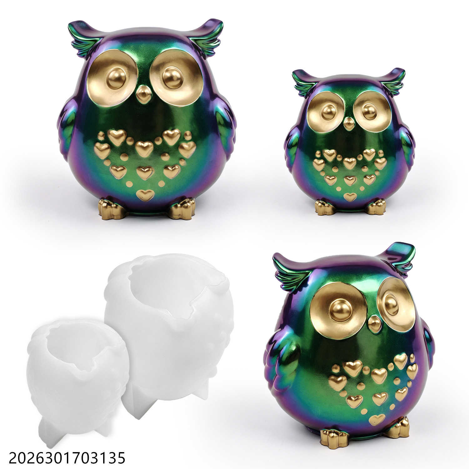 Candle Making Equipment - Owl Silicone Mold 3D Bird Shape