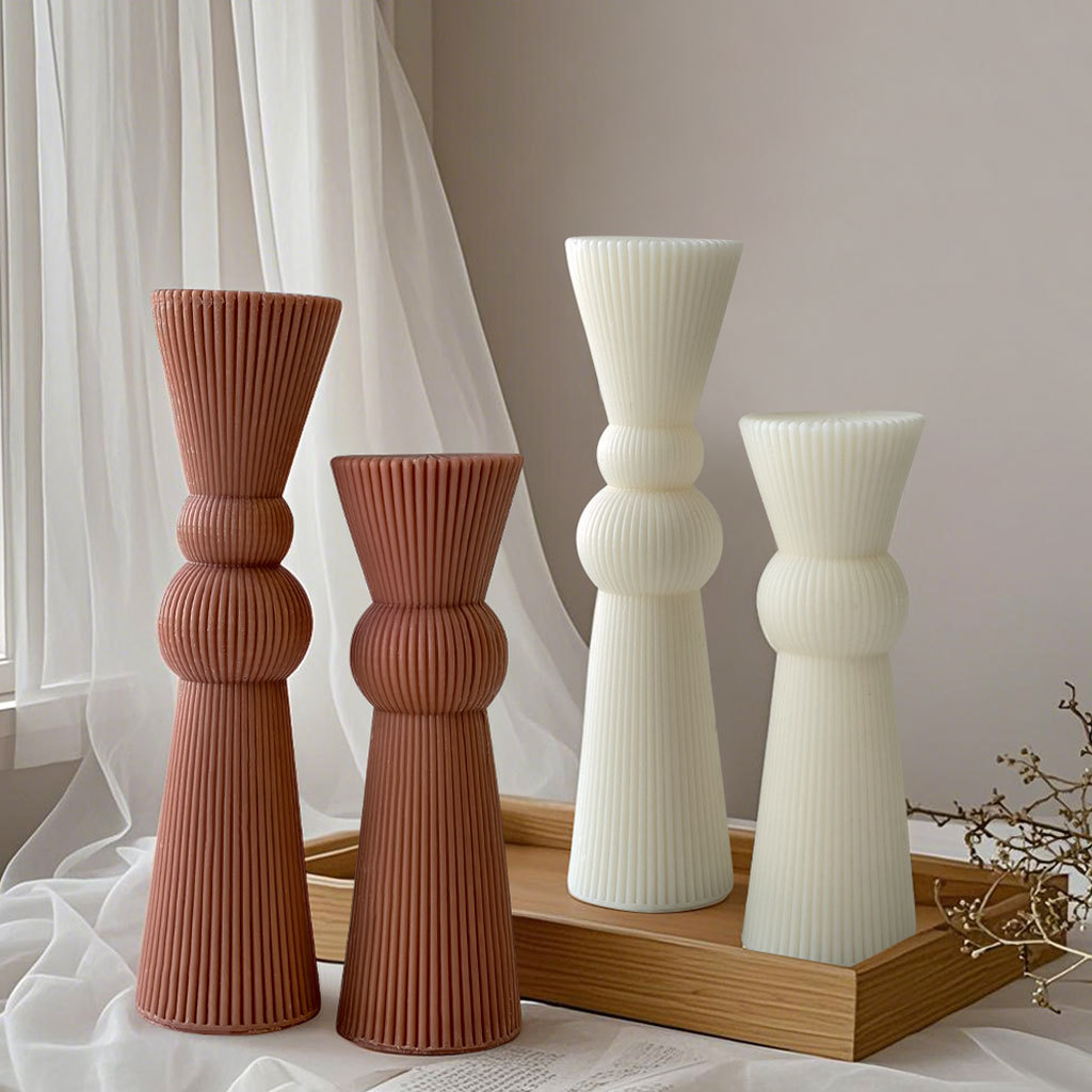 Candle Making Activity - DIY Long Rod Striped Pillar Candle