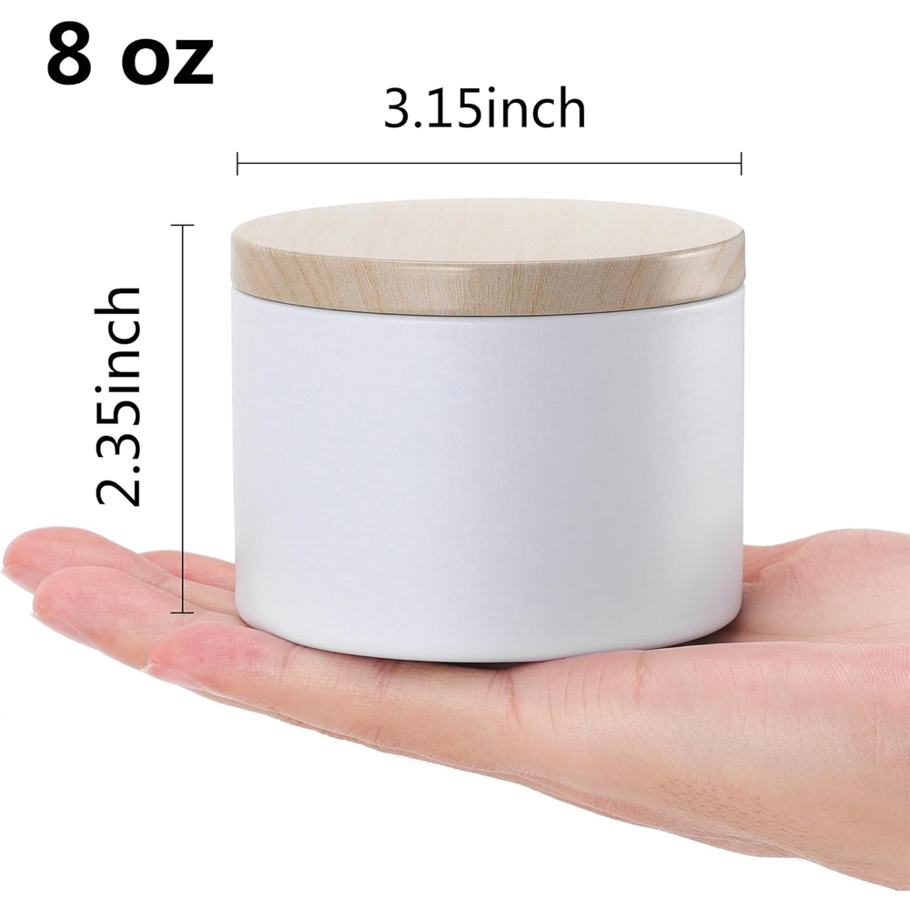 White Candle tins with Metal W - Candle Making Homewood recension och pris