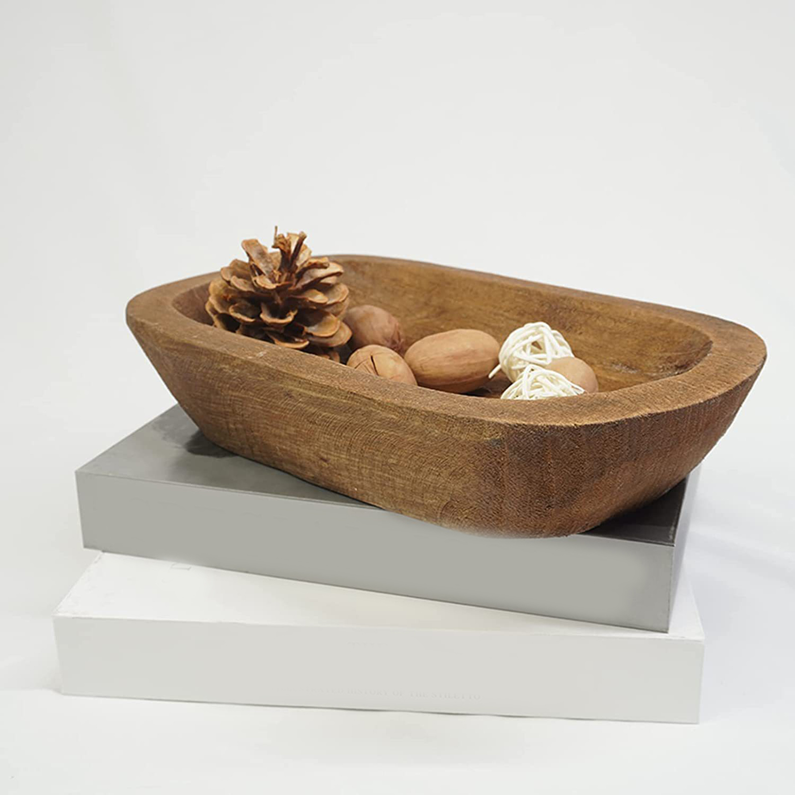 1Pc Solid Wooden Dough Bowl Ca - Candle Making Homewood recension och pris