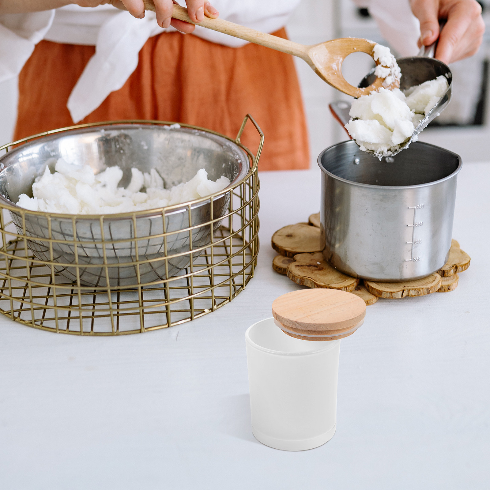 Glass Jar with Wooden Sealing  - Candle Making Homewood recension och pris