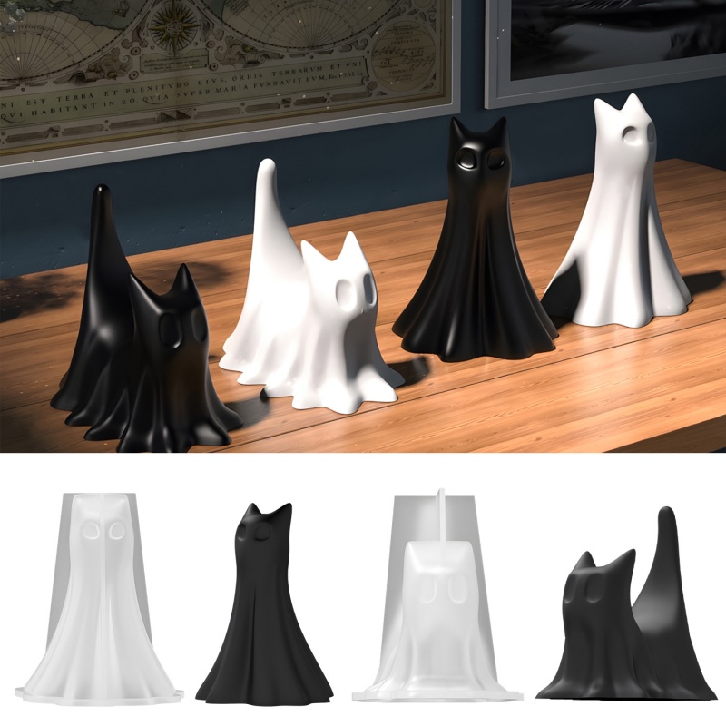 Ghost Cat Halloween Desktop Or - Candle Making Equipment recension och pris