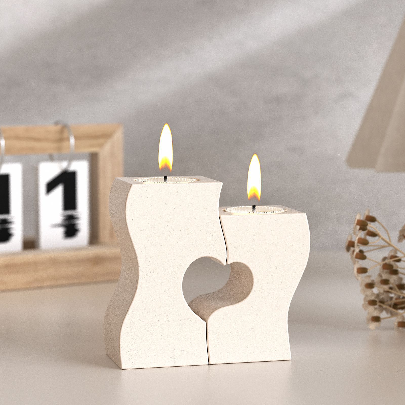S Heart Candlestick Silicone M - Candle Making Equipment recension och pris