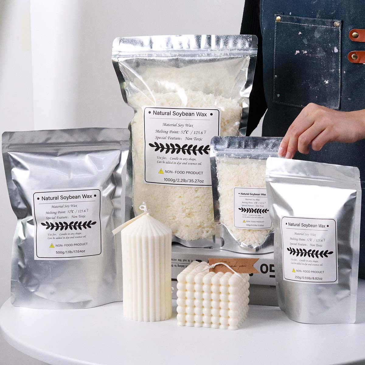100/250/500/1000g Natural Soy  - Candle Making Kit recension och pris