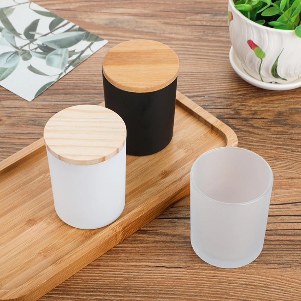 Wooden Cover Glass Candle Jars - Candle Making Homewood recension och pris