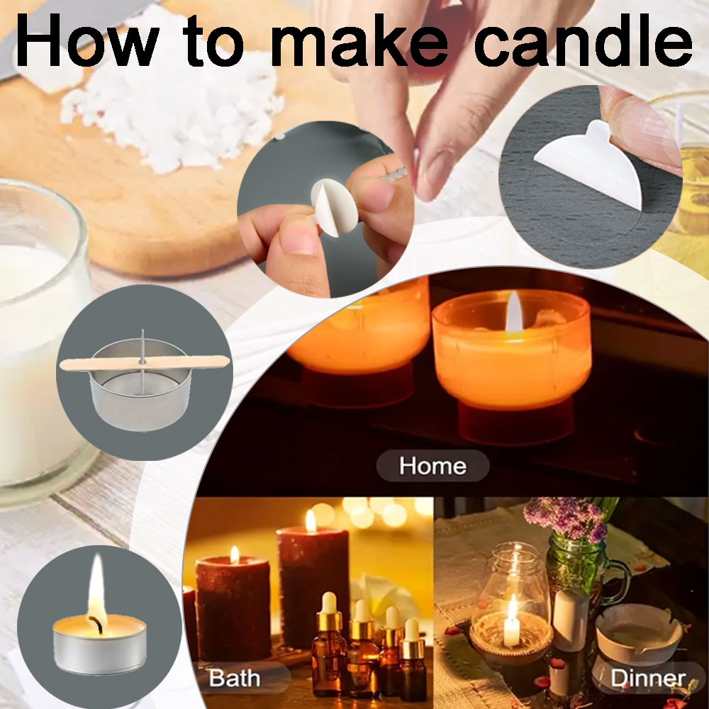 55pcs Flower Candle Wick Wood  - Candle Making Homewood recension och pris