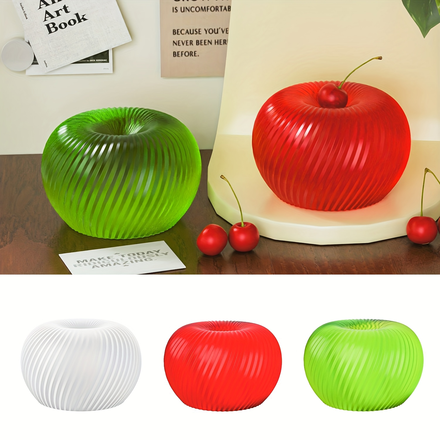 A trendy red apple silicone mo - Candle Making Equipment recension och pris
