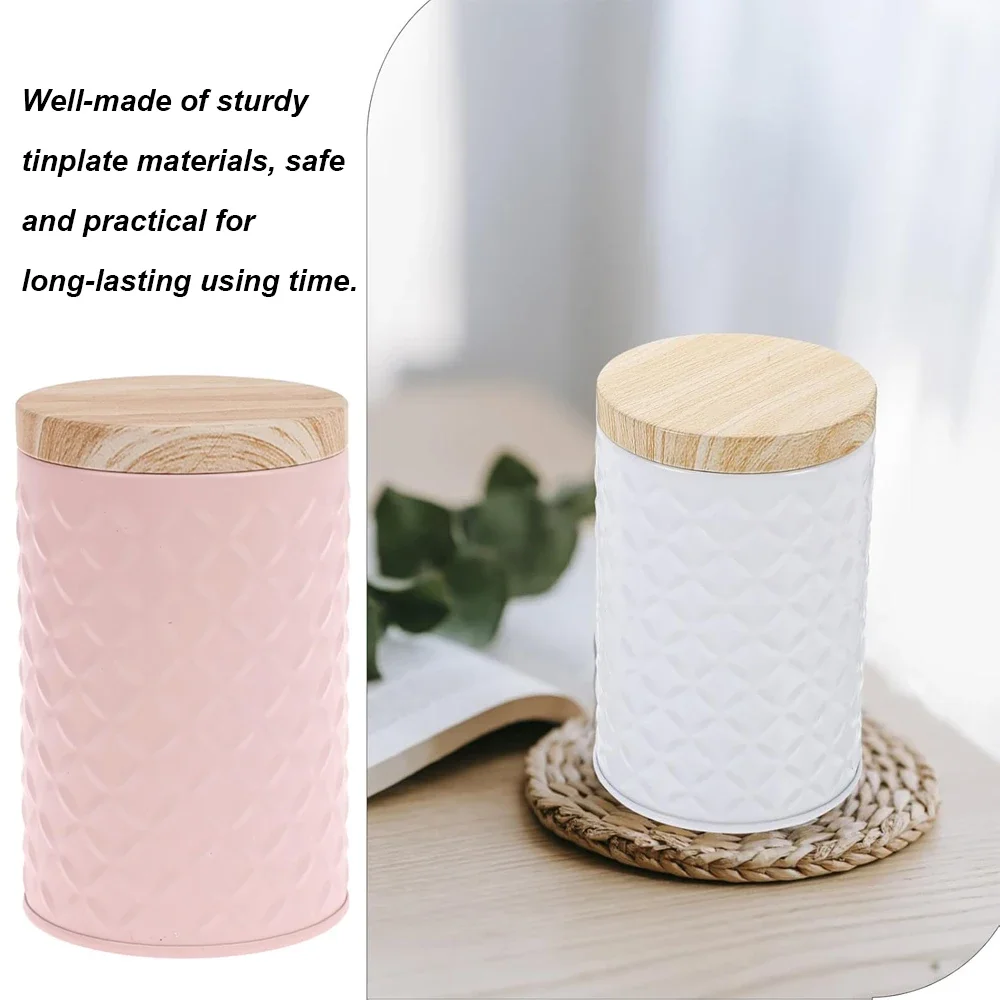 Tea Storage Jar Wood Grain Tin - Candle Making Homewood recension och pris